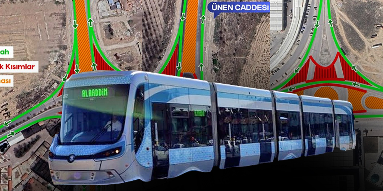 Konya’da 3 noktada tramvay çalışması: Trafiğe geçici düzenleme