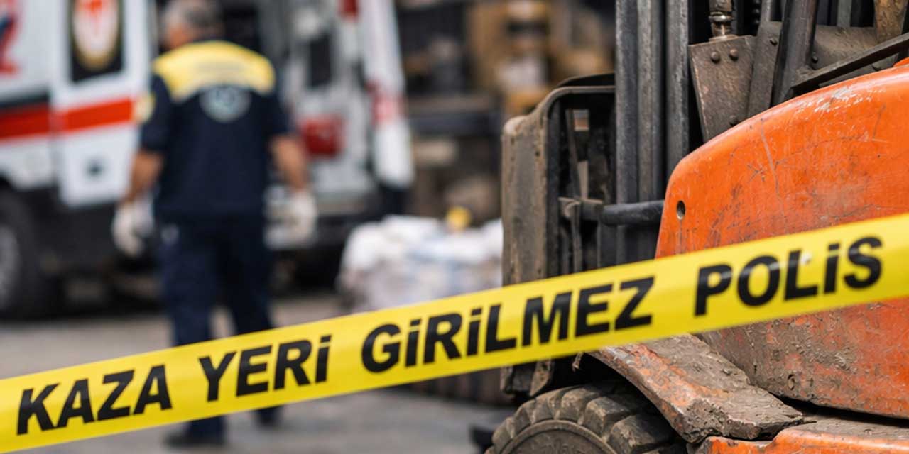 Konya'da iş kazası! Forkliftin altında can verdi