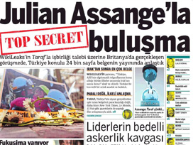 Taraf Gazetesi WikiLeaks'ın şubesi oldu
