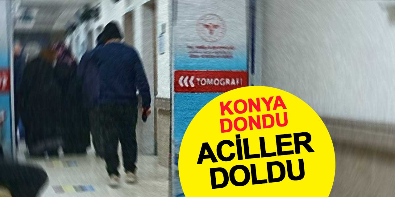 Konya dondu, acil servisler doldu