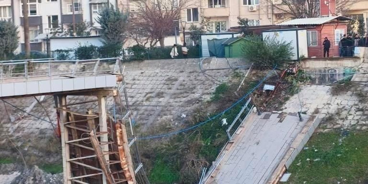 Yaya köprüsü çöktü! Kimse yoktu, facia ucuz atlatıldı