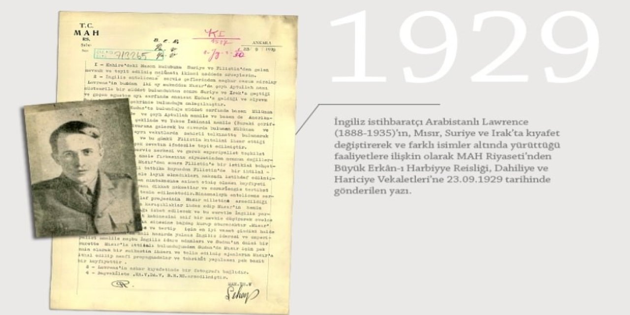 MİT’ten Arabistanlı Lawrence’a Dair 87 Yıllık Rapor