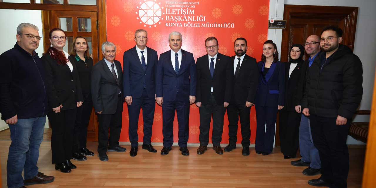 Vali Akın, İletişim Başkanlığı Konya Bölge Müdürlüğünü ziyaret etti