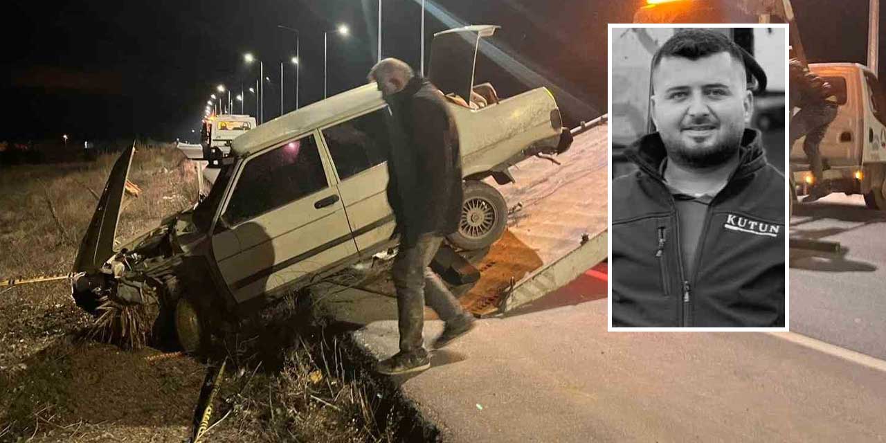 Domuza Çarpıp Şarampole Uçtu! Sürücü Hayatını Kaybetti