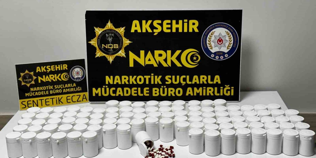 Akşehir’de uyuşturucu operasyonu: 5 bin 500 hap ele geçirildi