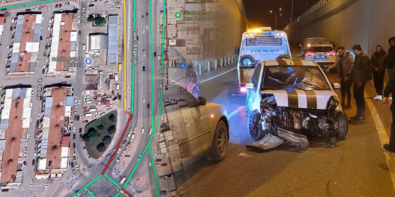 Lamcı Altgeçidi’nde kaza: Trafik kısa süreliğine durdu