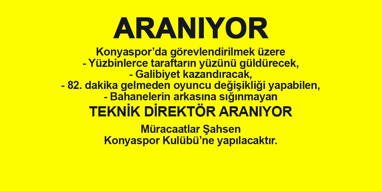 Konyaspor'a Teknik Direktör Aranıyor