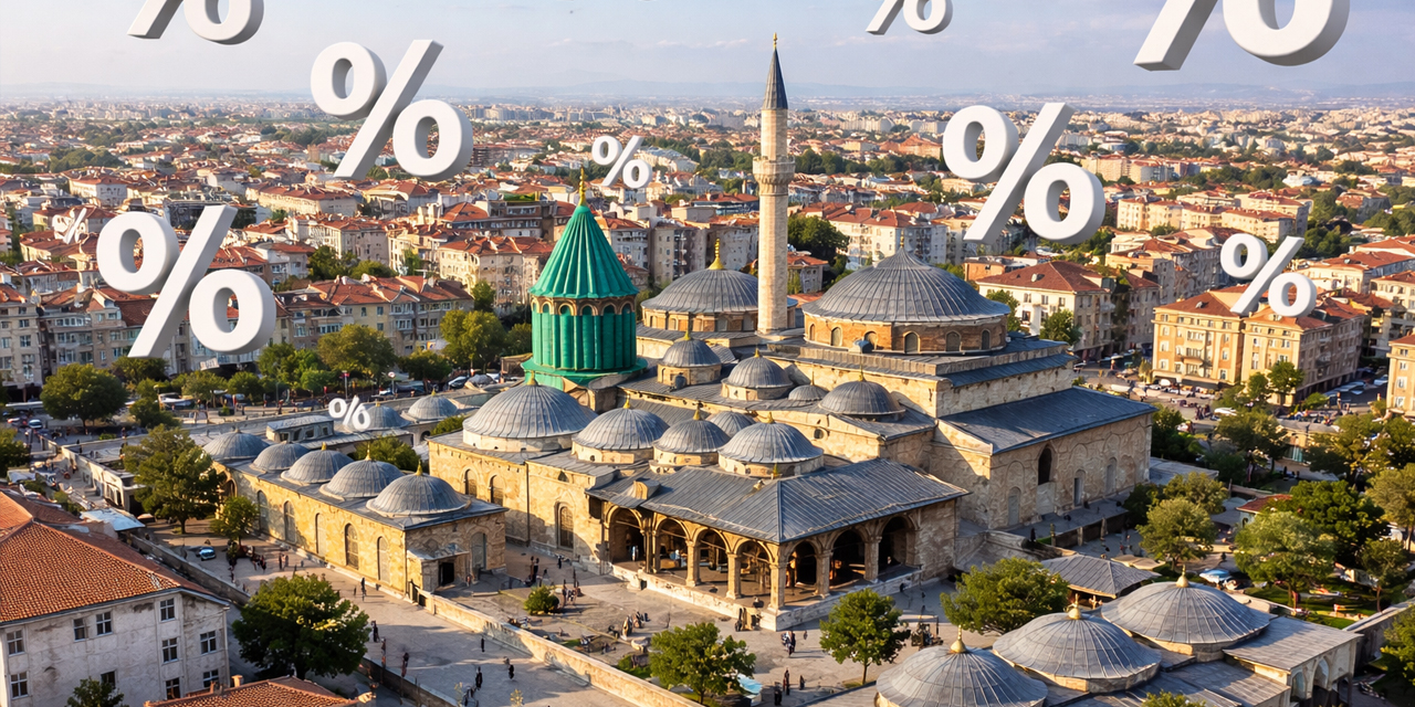 Konya'da kiralara 33,98 ayarı