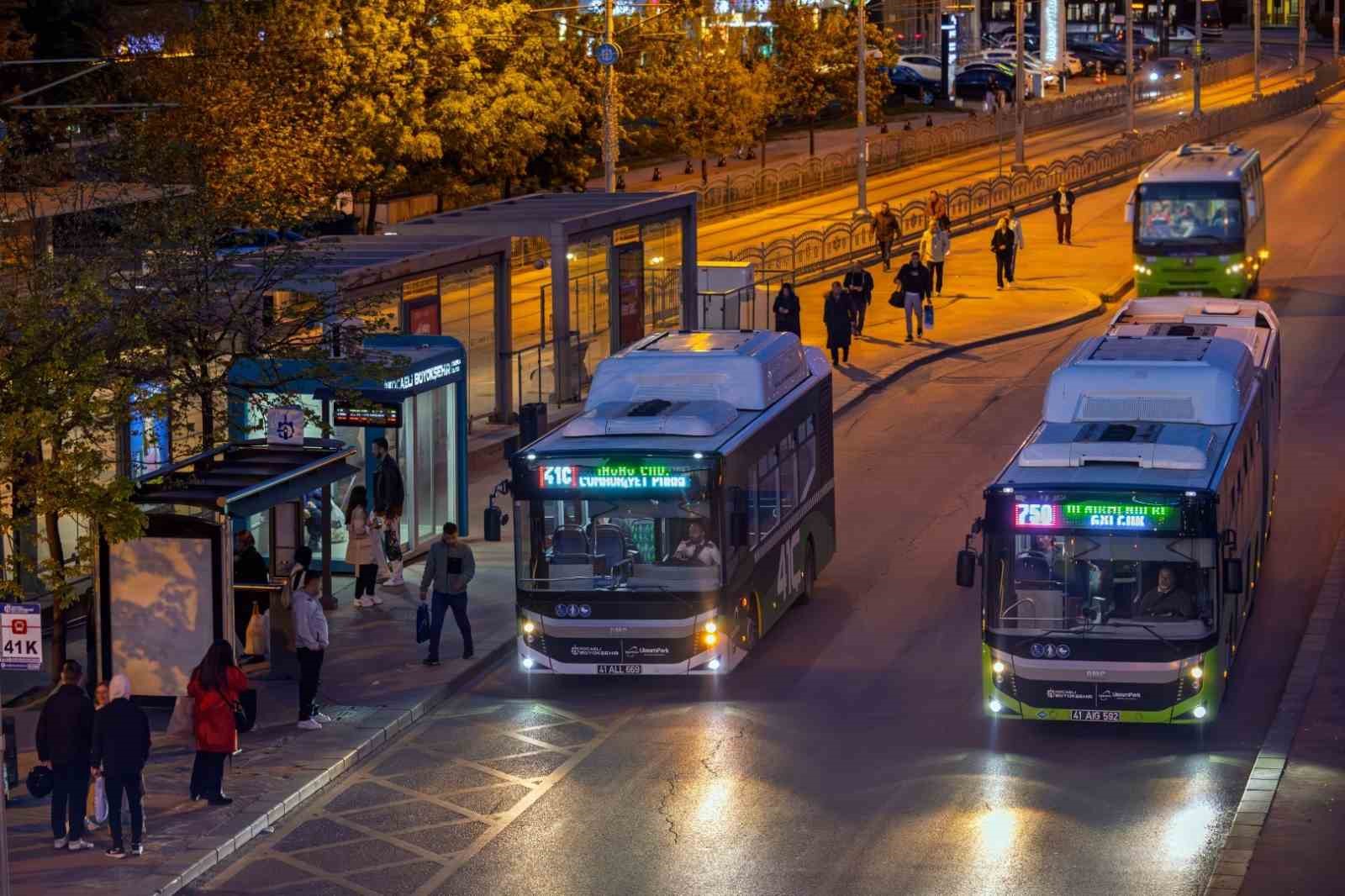 Kocaeli'de toplu ulaşım 24 saat çalışacak! 4 yeni hat sefere başladı