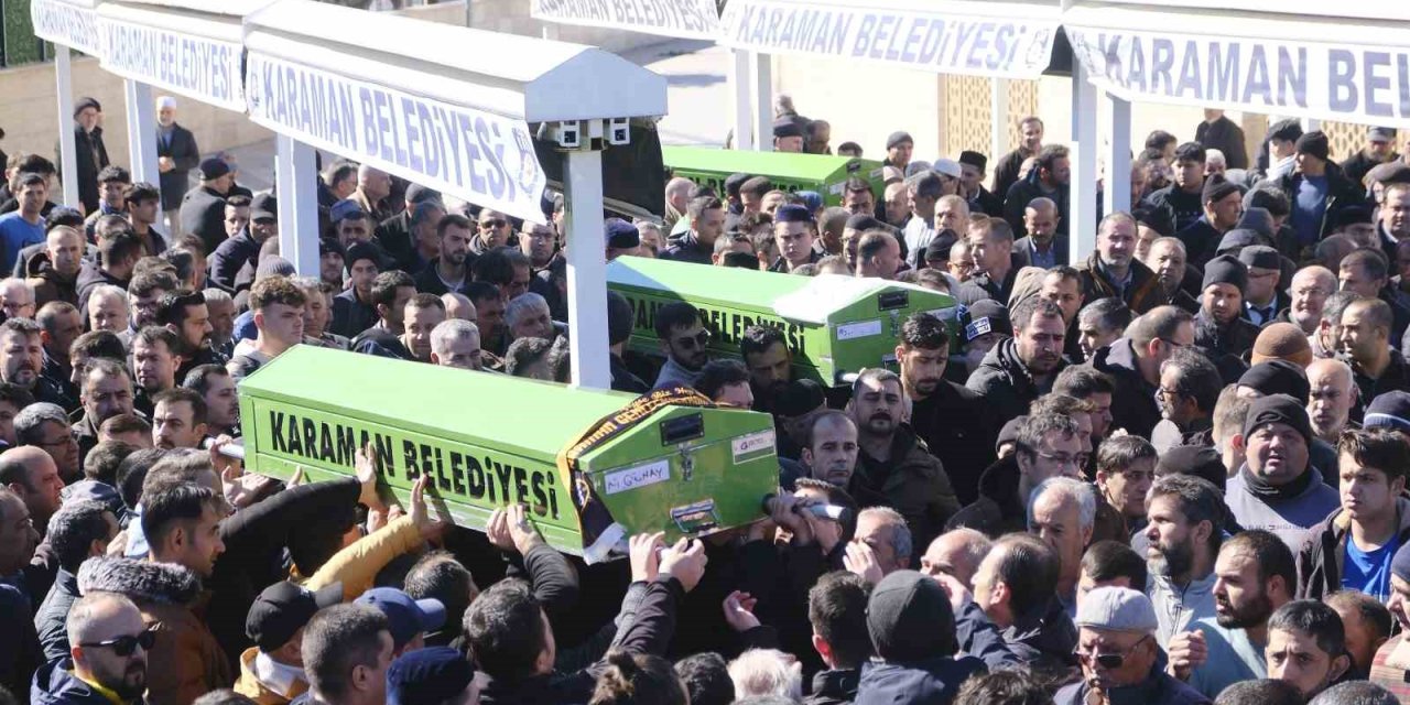 Konya yolunda feci kazada ölen Günay çifti yan yana toprağa verildi