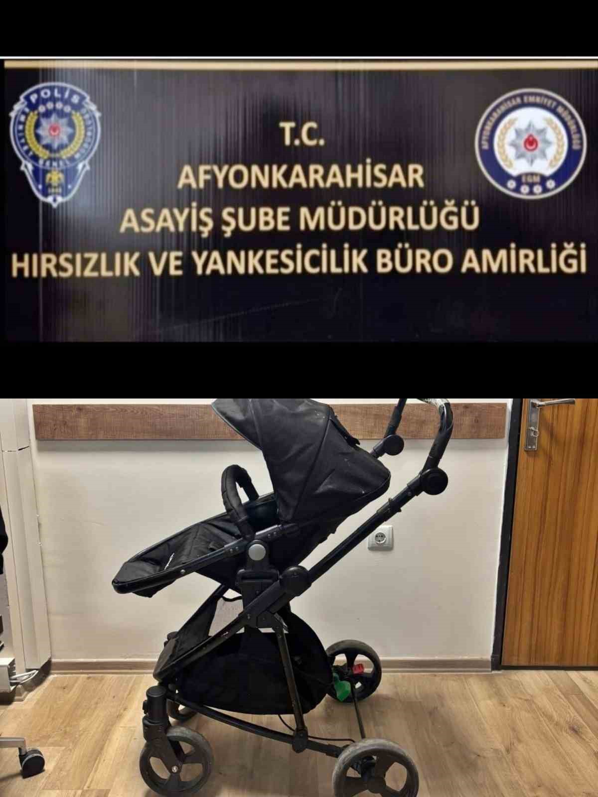 Afyonkarahisar'da bebek arabasını bile çalan şüphelileri polis yakaladı