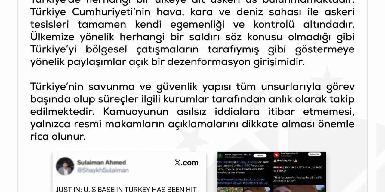 DMM'den askeri üs açıklaması