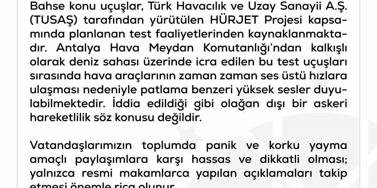 DMM’den Antalya’daki F-16 iddialarına açıklama