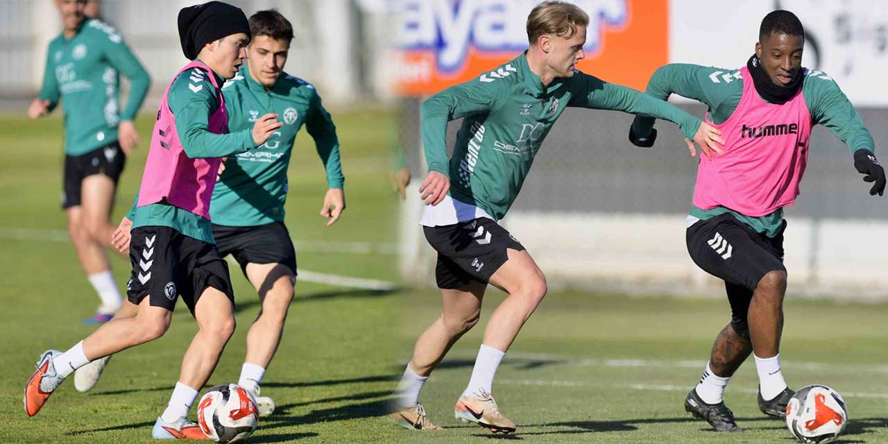 Konyaspor, Kocaelispor deplasmanı için sahaya indi