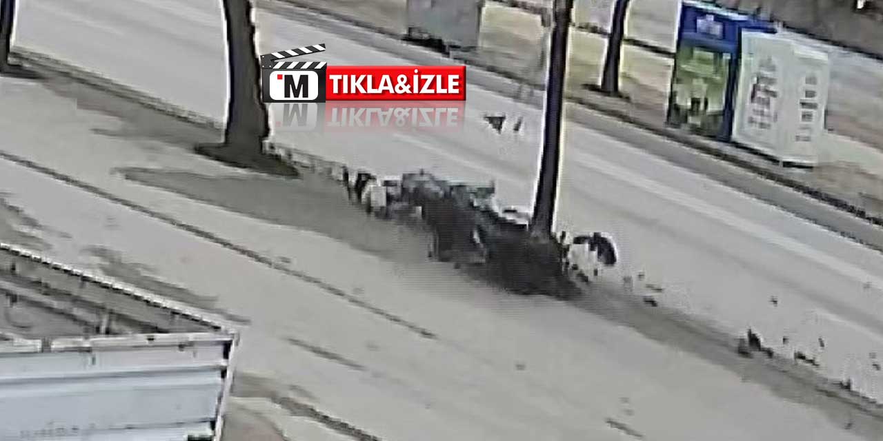 Saraçoğlu Caddesi’nde korku dolu anlar: Kaza kamerada