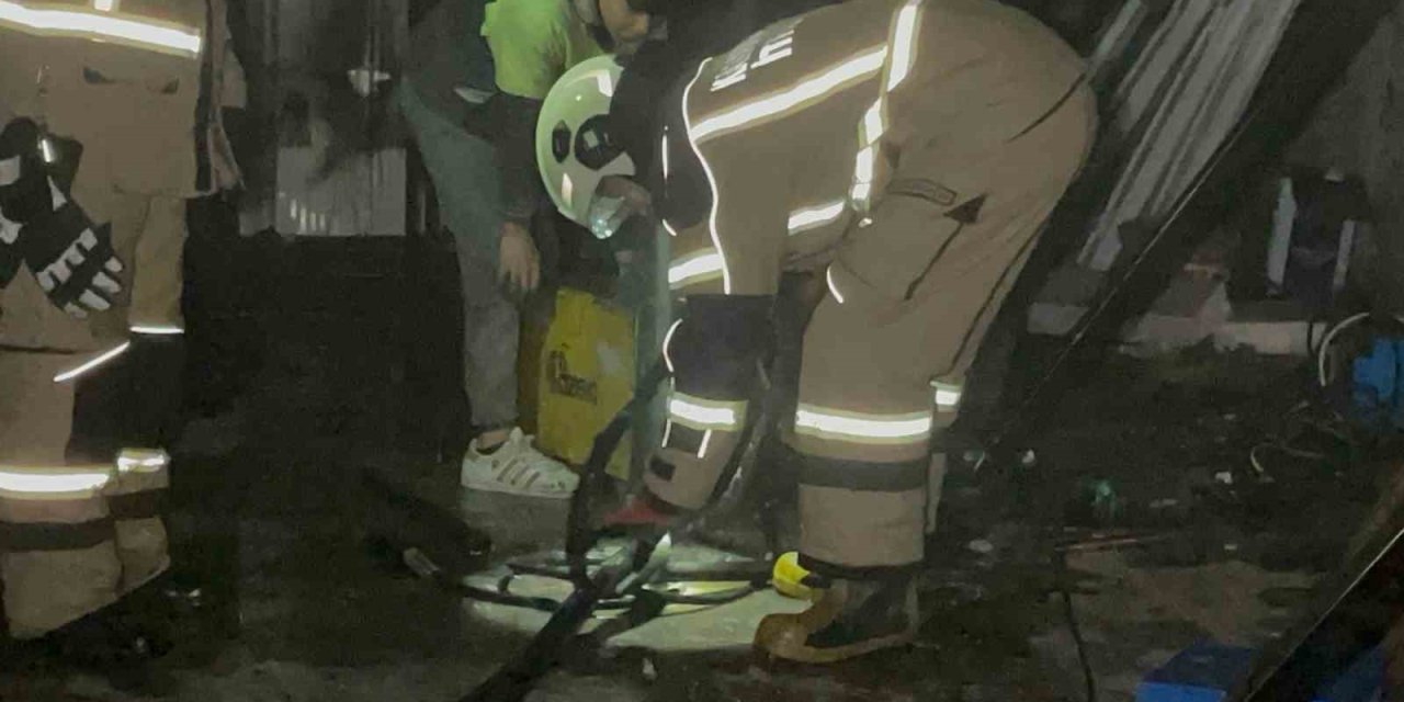 Karaman’da spiral makinesinden çıkan kıvılcımlar yangın çıkardı