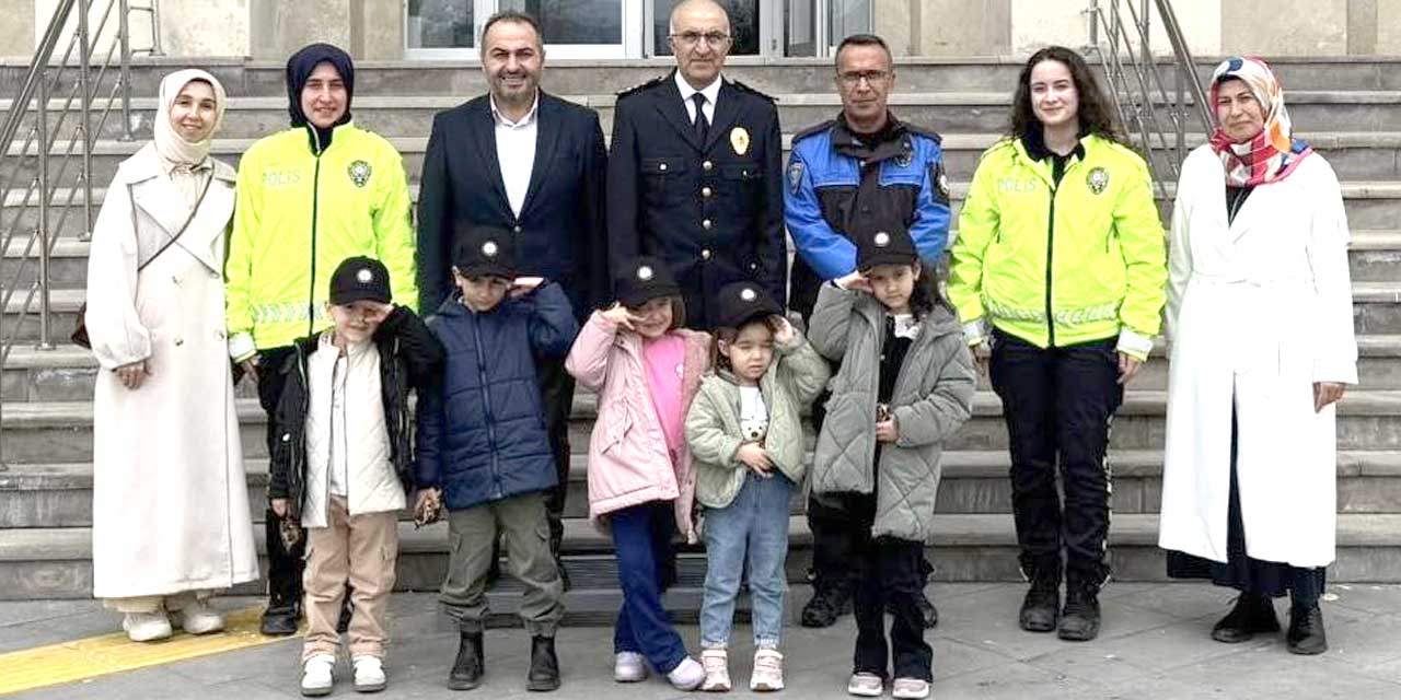 Minik öğrencilerden Beyşehir Emniyetine sürpriz