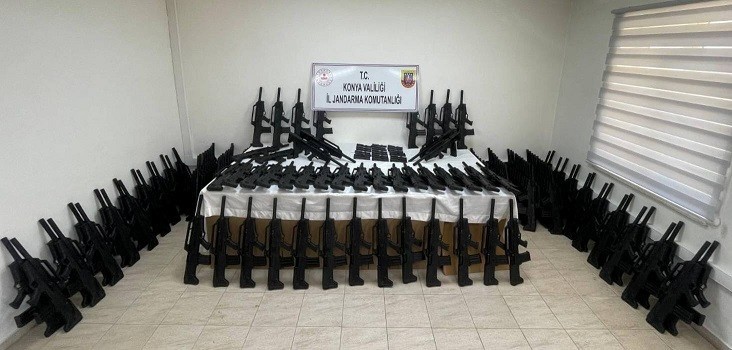 Konya'da 16 günde yakalanan silahlara tutuklama kararı