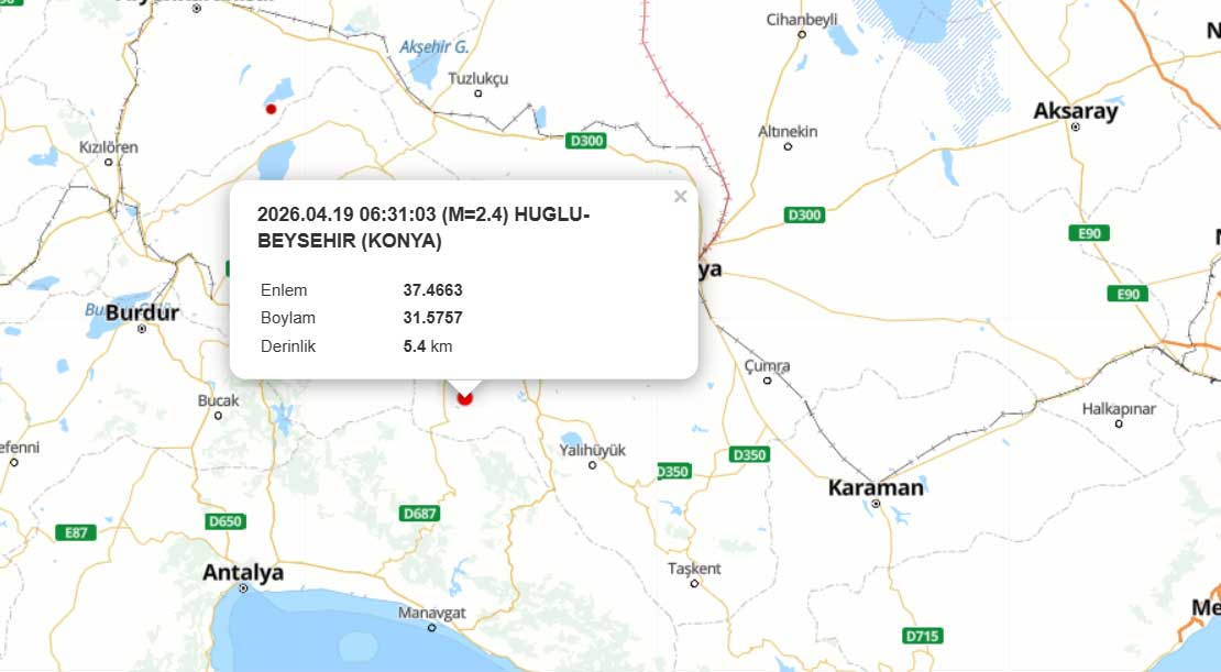 Konya'nın güneyi sallandı! AFAD yine vermedi Kandilli 2.4 dedi