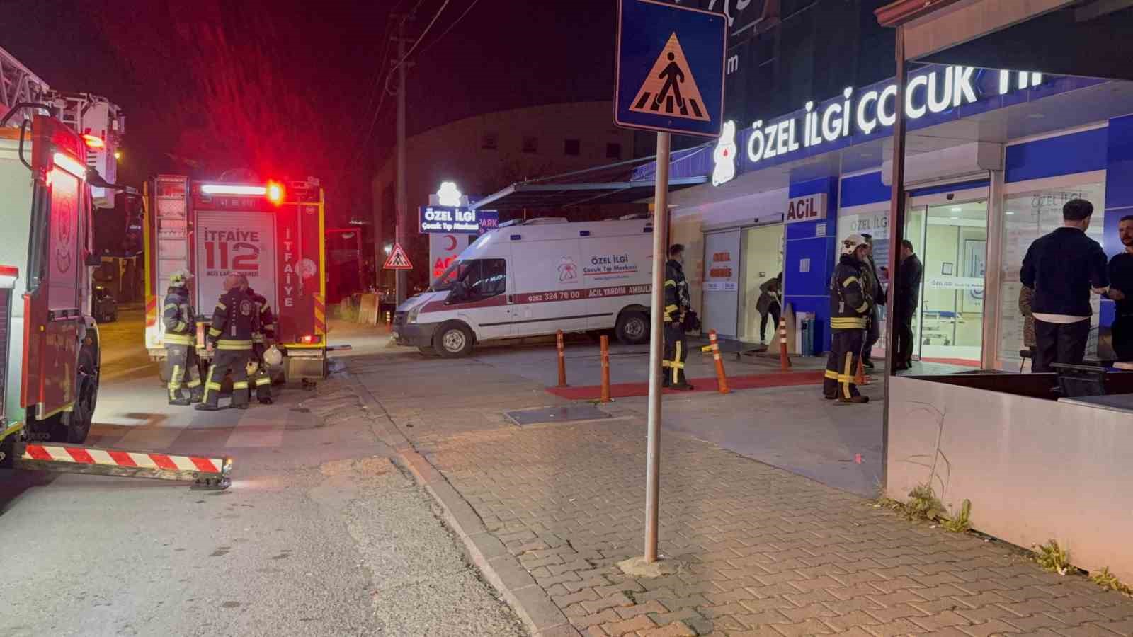 Kocaeli'de özel hastanede yangın