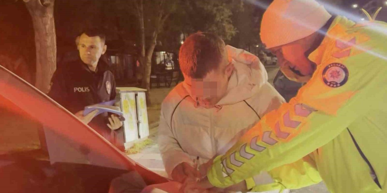 Polisten kaçan sürücü yakalanınca ağladı