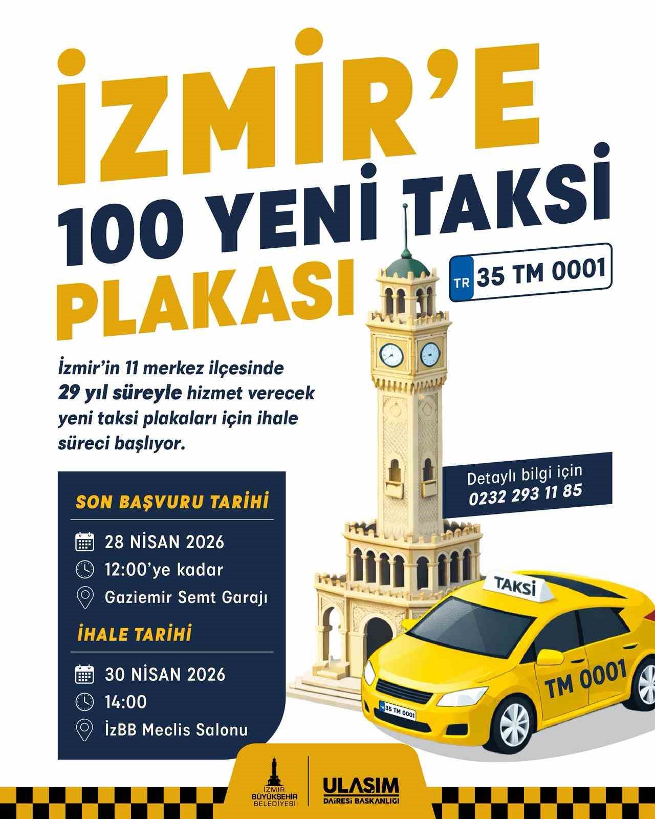 İzmir’de taksi plakası için ihale başvuruları devam ediyor