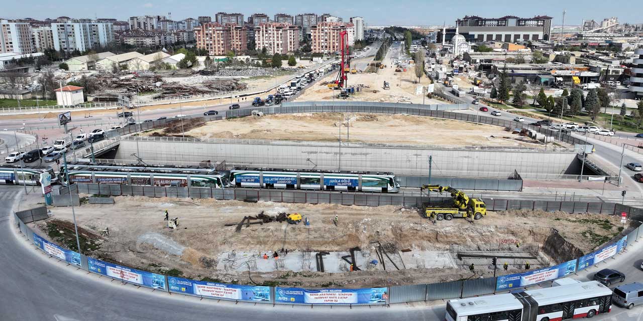 Konya’da 3 Katlı Kavşak ve Yeni Tramvay Hattı Yükseliyor
