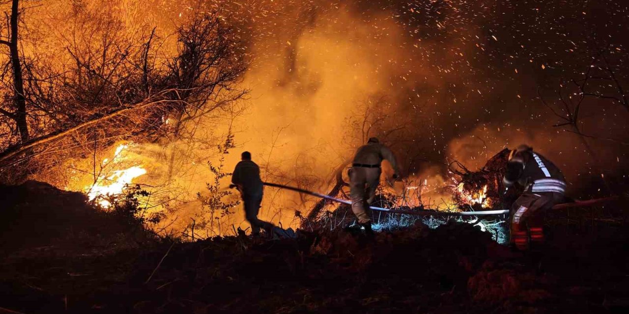 Alevlerle 9 Saat: Yeniden Parlayan Yangın Güçlükle Durduruldu