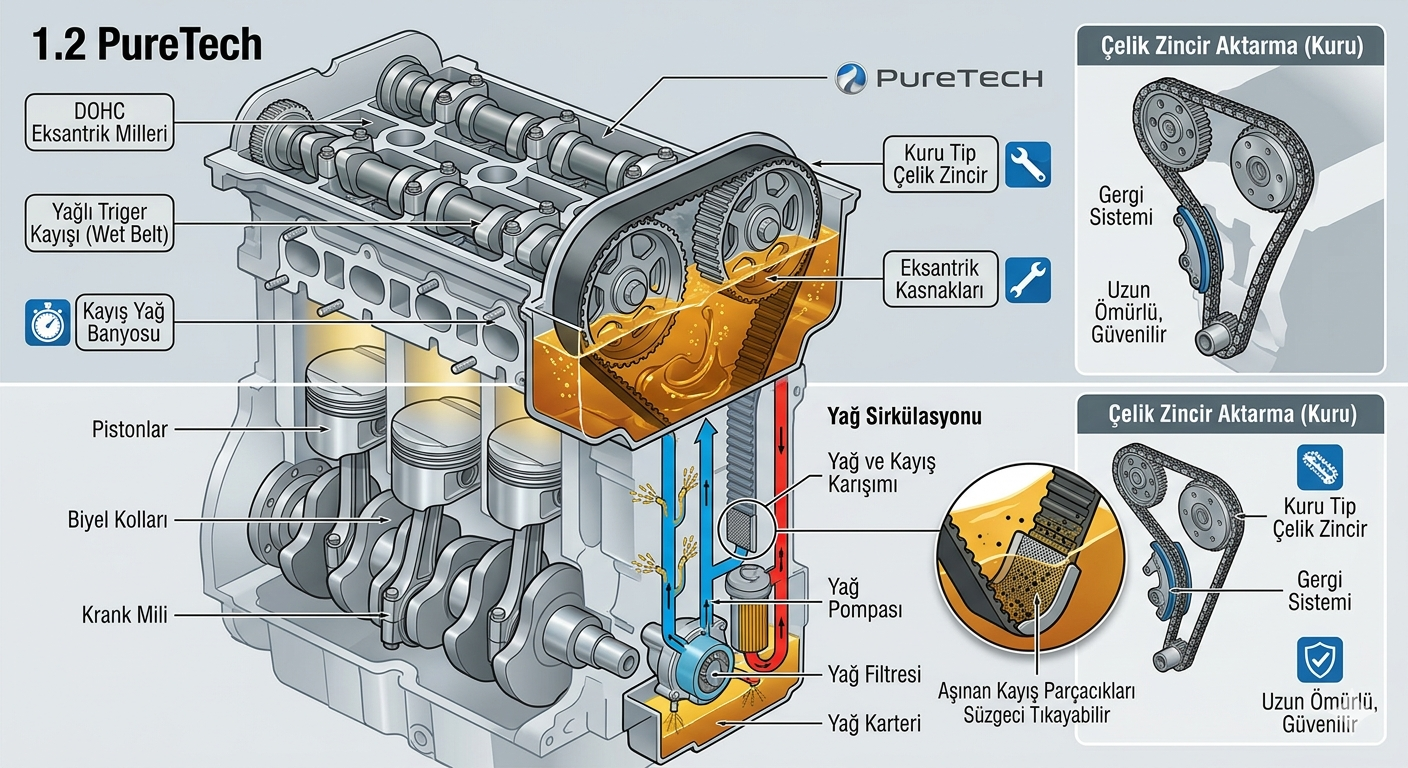 Yağlı Kayış Gidiyor, Çelik Zincir Geliyor: 1.2 PureTech’te Devrim