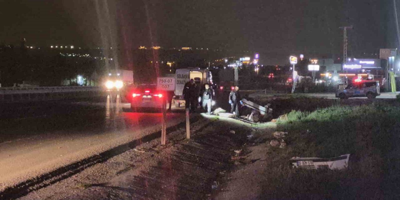 Gölbaşı'nda kontrolü kaybeden araç takla attı: 1 ölü, 2 yaralı
