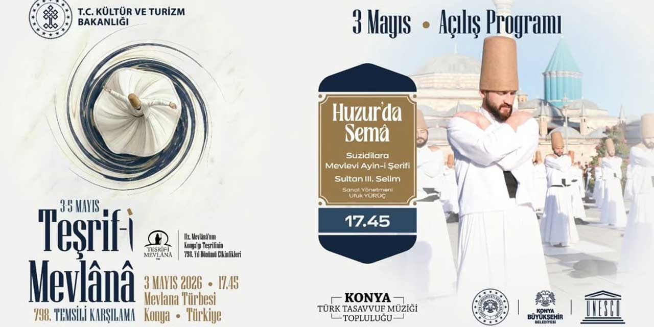 Konya’da Tarihi Buluşma: Mevlana’nın Şehre Gelişinin 798. Yılı Kutlanıyor