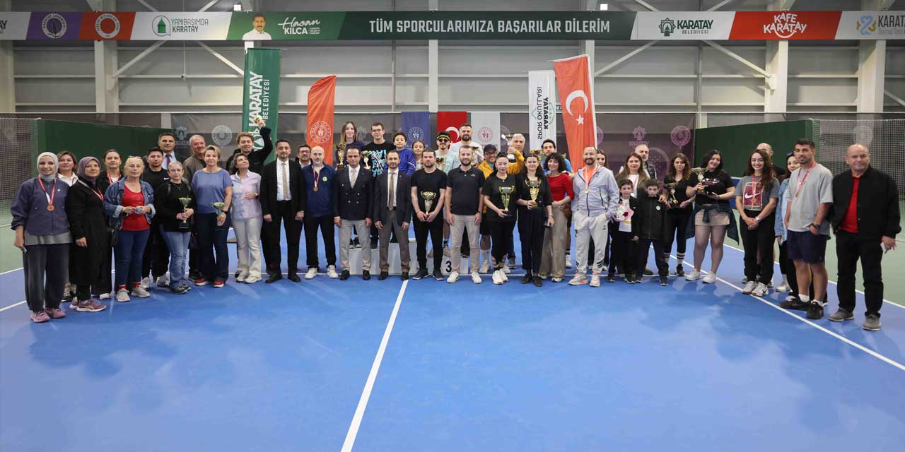 Karatay’da Raketler Şampiyonluk İçin Sallandı: Tenis Turnuvası Sona Erdi