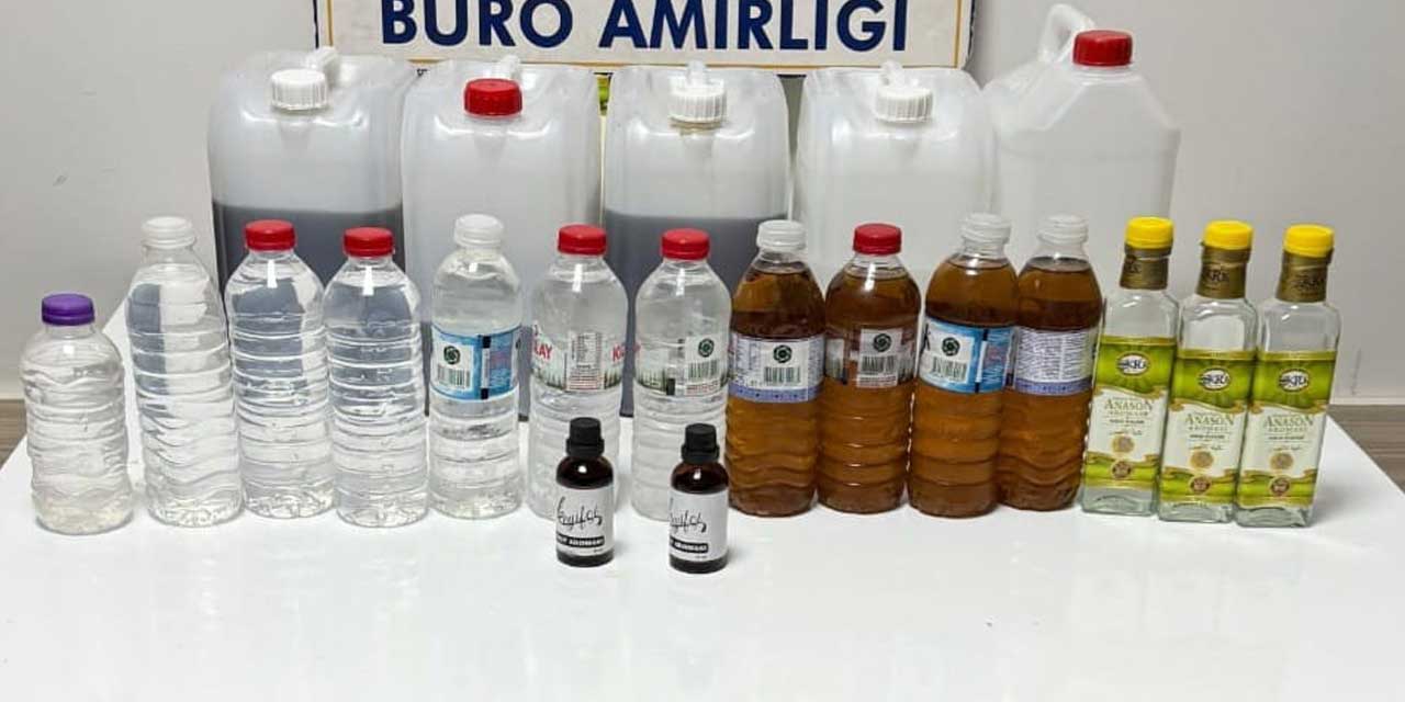 Şahıs takibe alındı, sahte alkoller ele geçirildi
