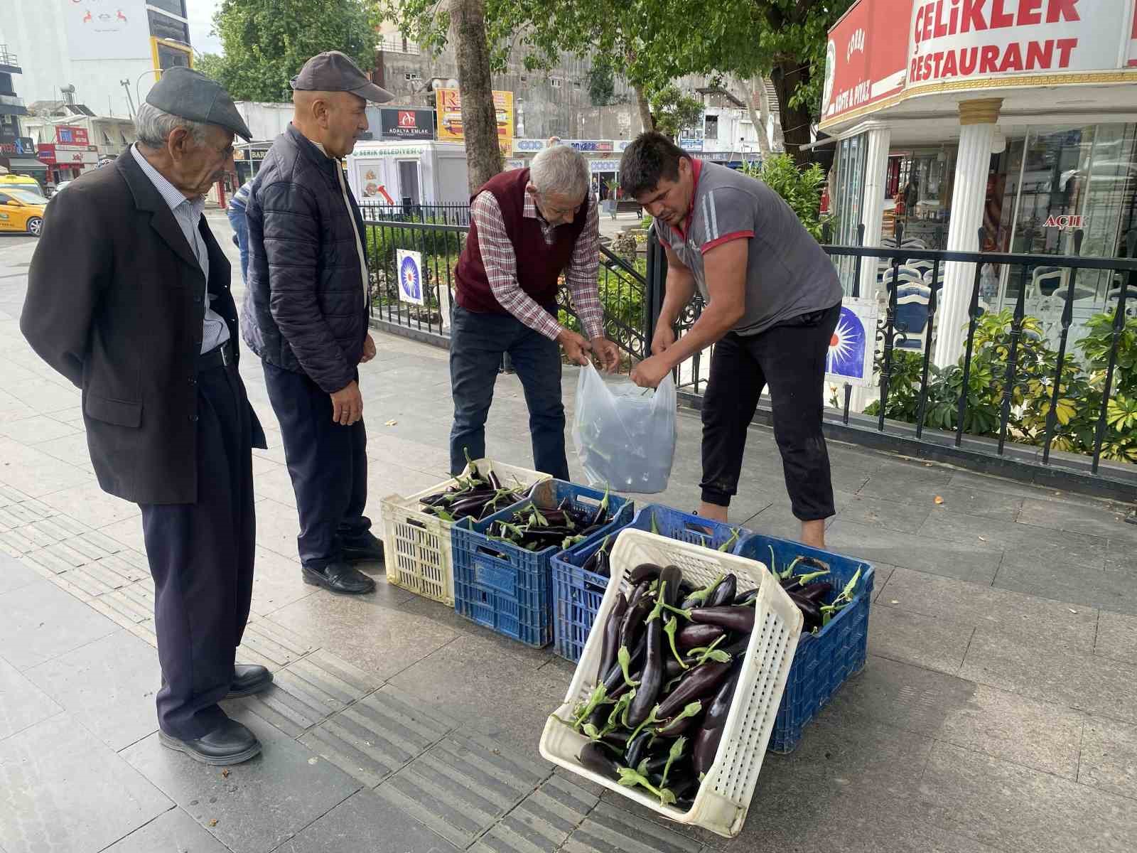 Üretici çıldırdı! Ürettiği Patlıcanları Ücretsiz Dağıttı