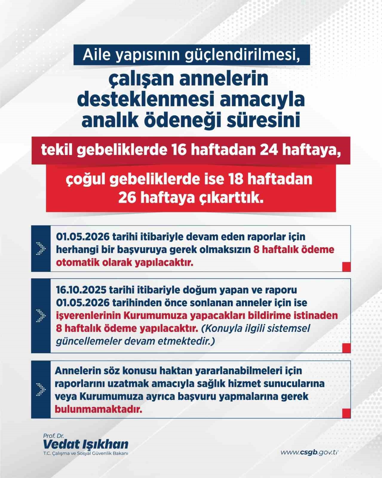 Doğum izni 16 haftadan 24 haftaya çıkarıldı
