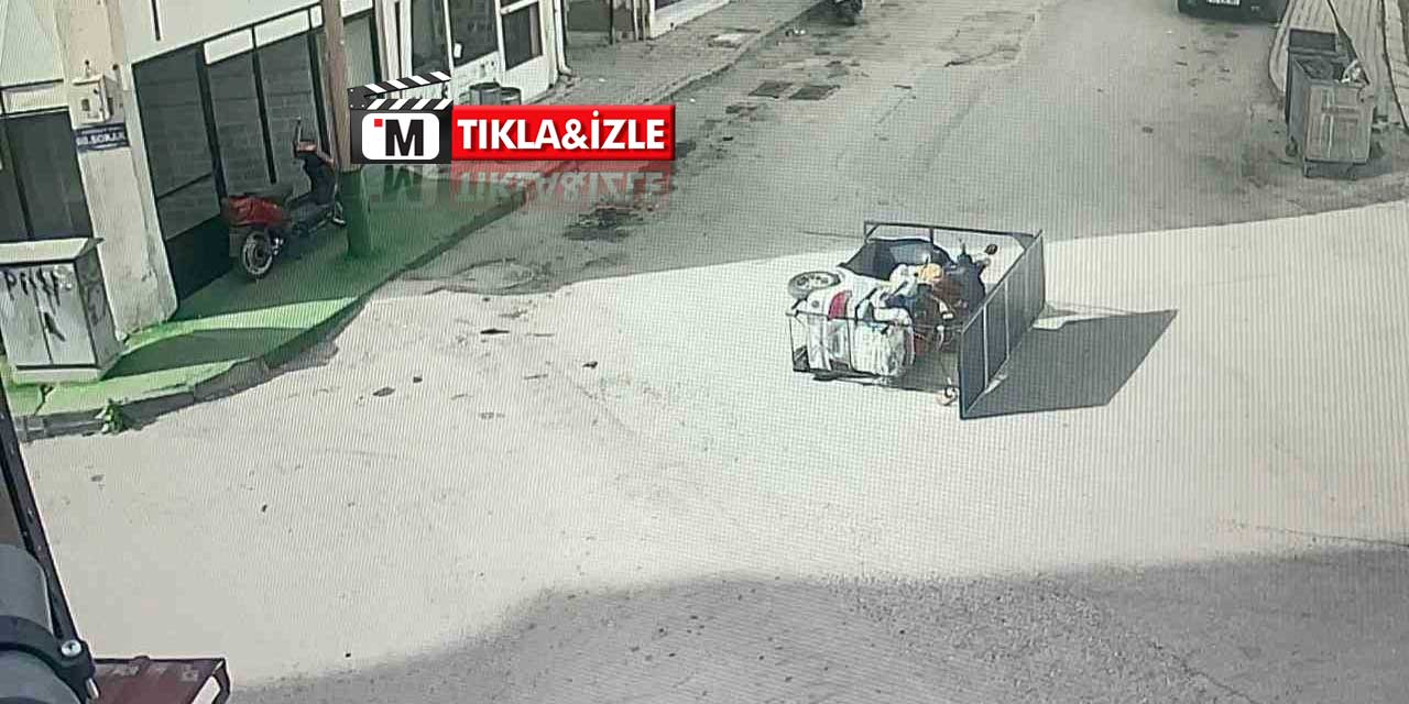 Devrilen Elektrikli Bisikletin Altında Kalan Amcanın İmdadına Gençler Koştu