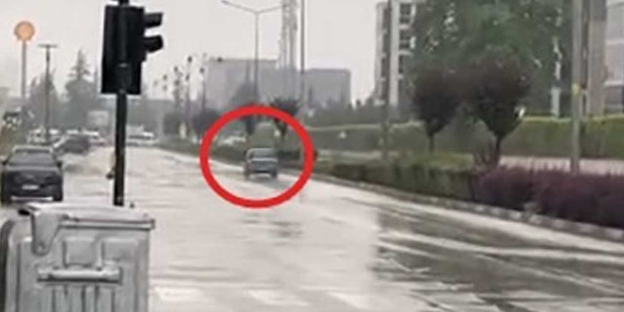 3 kilometre boyunca ters yönde ilerleyen sürücüye ceza yağdı
