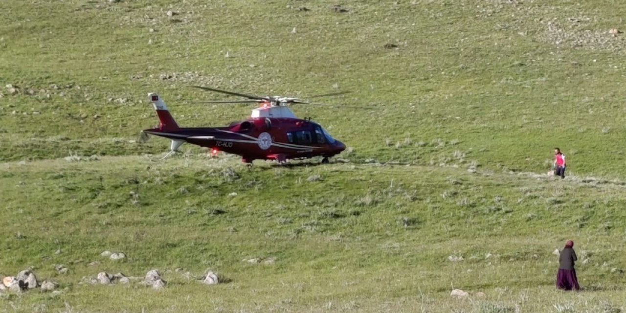 Konya'da Kaza Yapan Motokrosçunun İmdadına Helikopter Yetişti