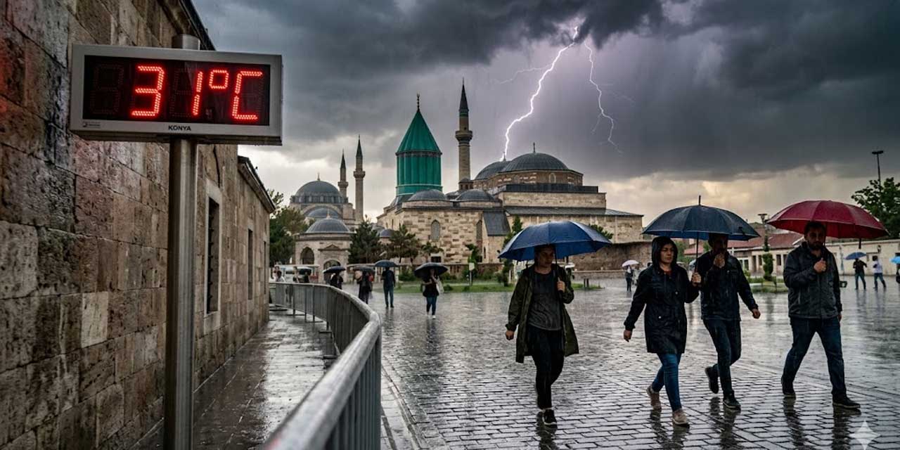 Meteoroloji Güncelledi: Konya'da 5 Gün Boyunca Gök Gürleyecek