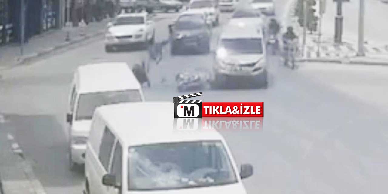Motosikletteki 2 kişi ölümden böyle döndü