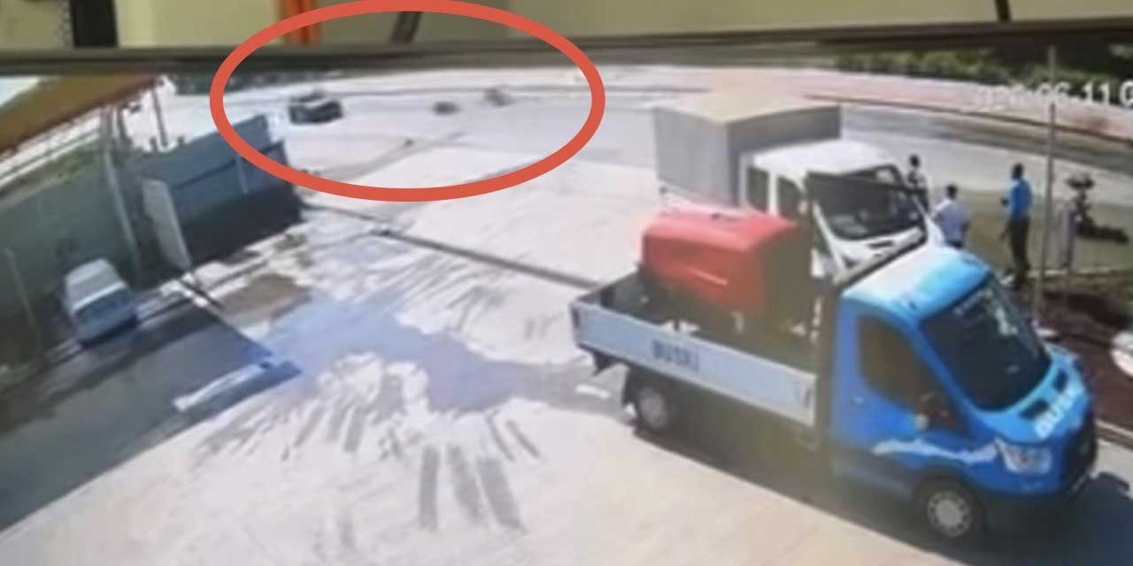 Su birikintisi canından edecekti: O anlar kamerada