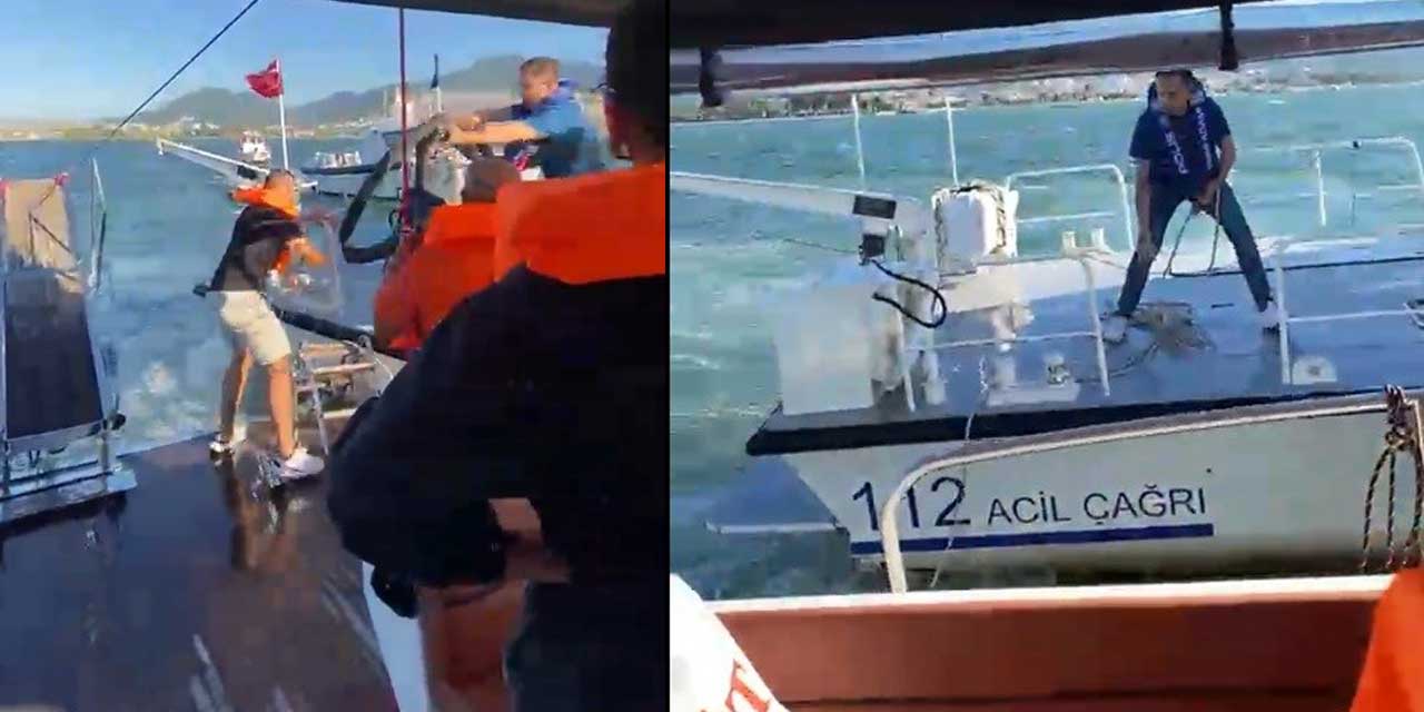 Su Alan Teknede Can Pazarı! Ekipler Yetişti