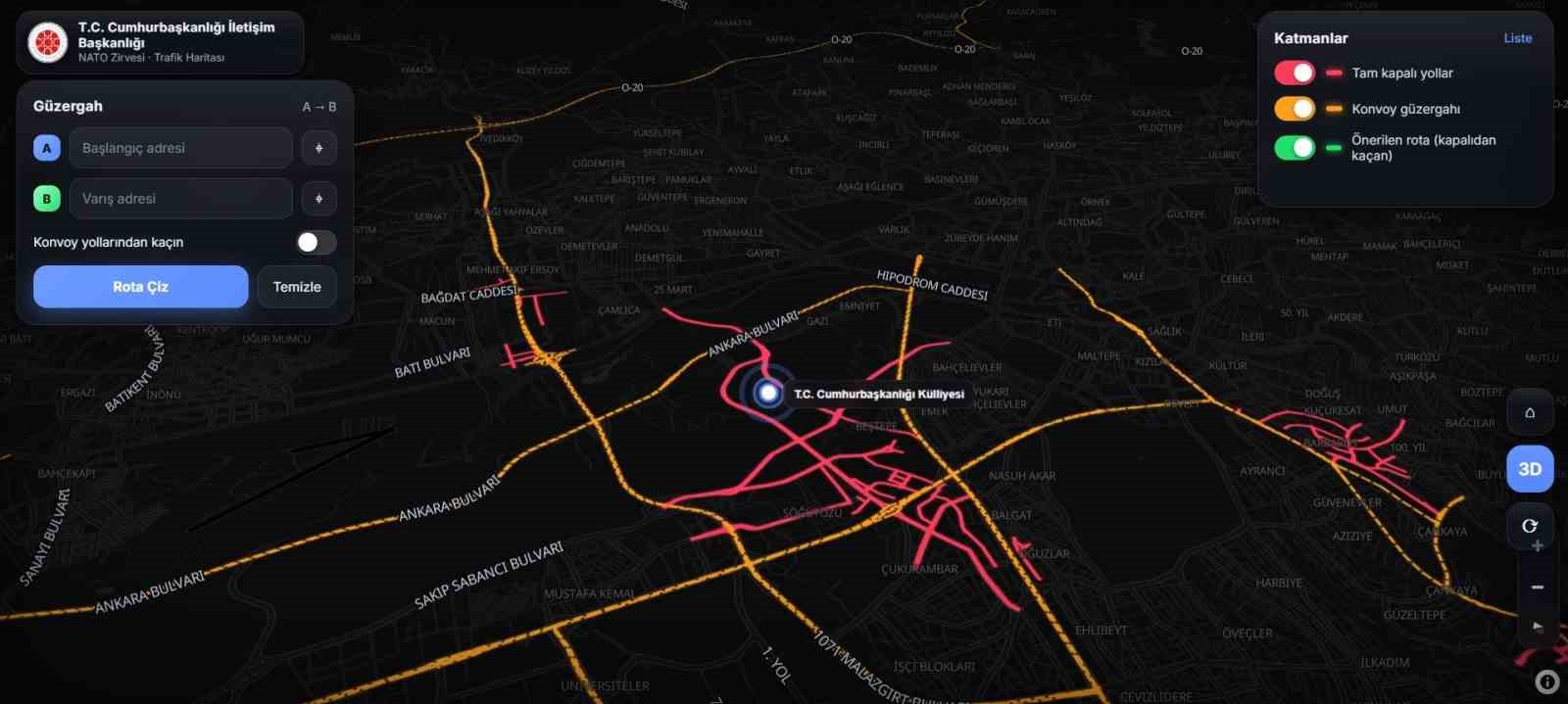 Ankara'da hangi yollar kapalı? TAM LİSTE