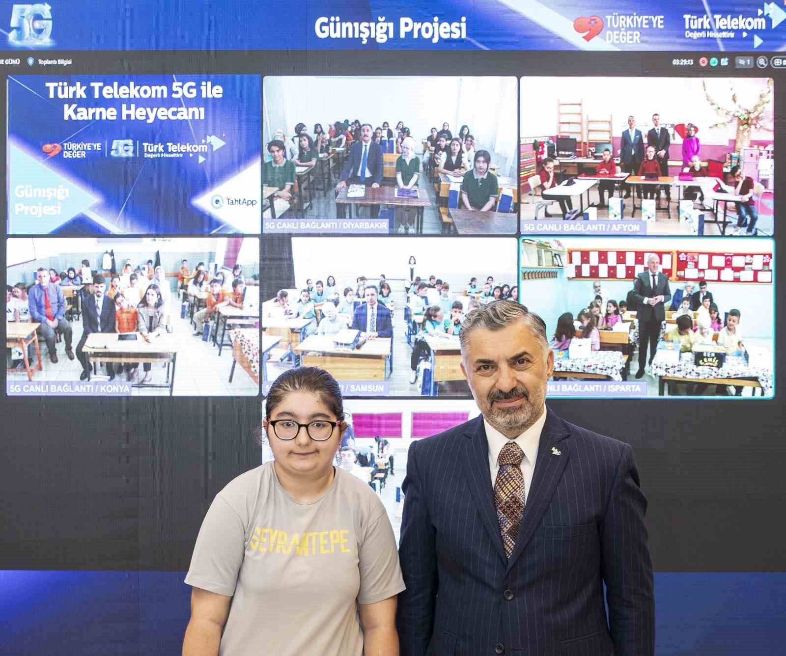 Türk Telekom’dan 5G ile Engelsiz Karne Heyecanı! Konya'ya Canlı Bağlantı