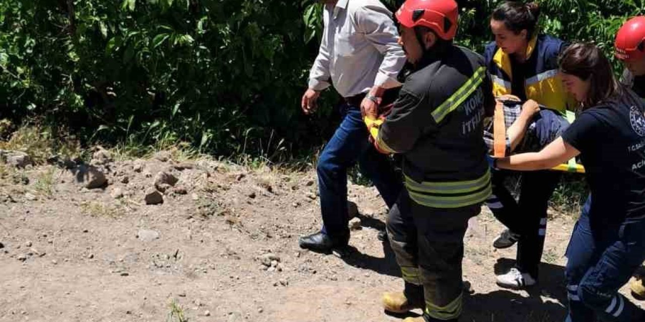 Kiraz toplarken su kanalına düştü: Durumu ağır