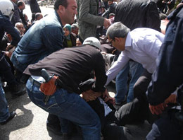 BDP'li Yıldız'dan önce taş sonra tekme!