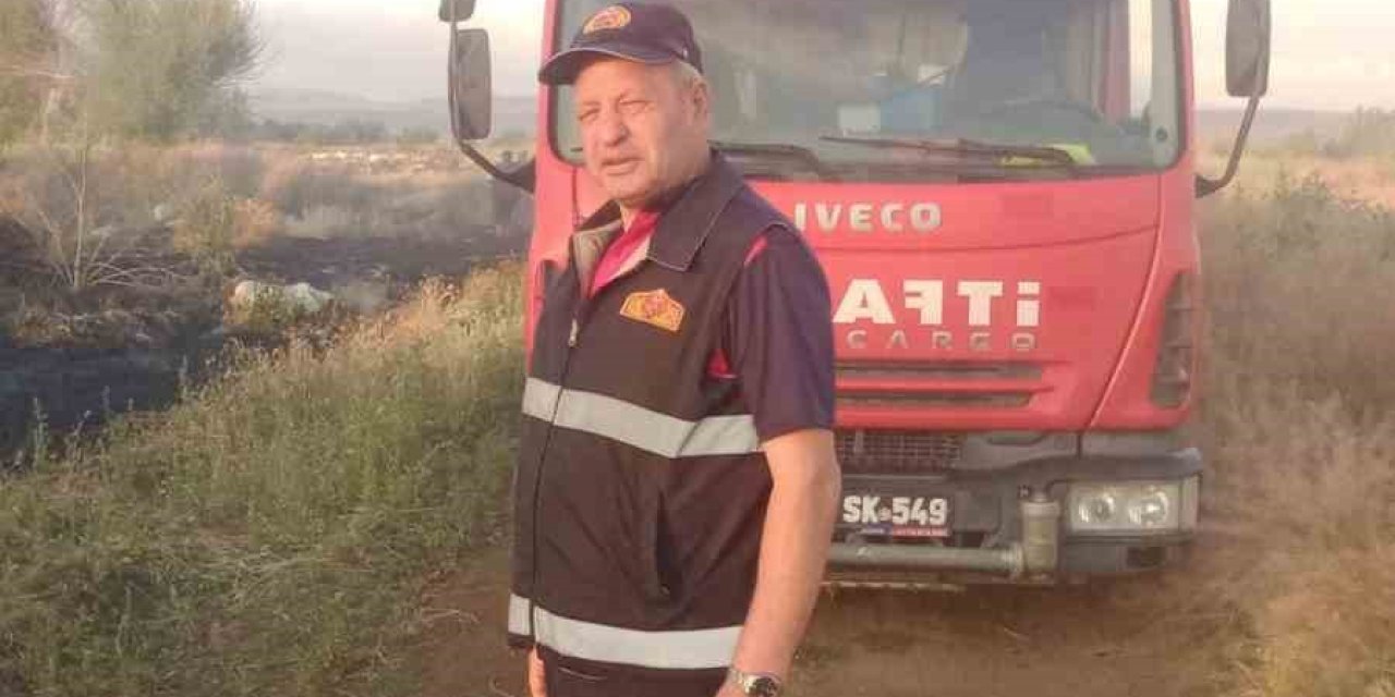 Anız yangını tarım arazilerine sıçramadan söndürüldü