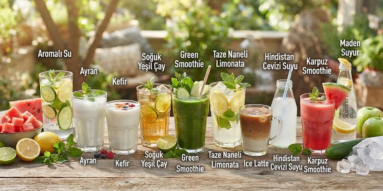 Yazın Sıvı İhtiyacını Karşılayacak 10 Sağlıklı İçecek Önerisi