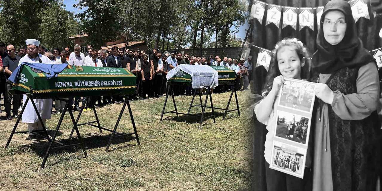 Ticari taksinin altında can veren anne ve kızı son yolculuğuna uğurlandı