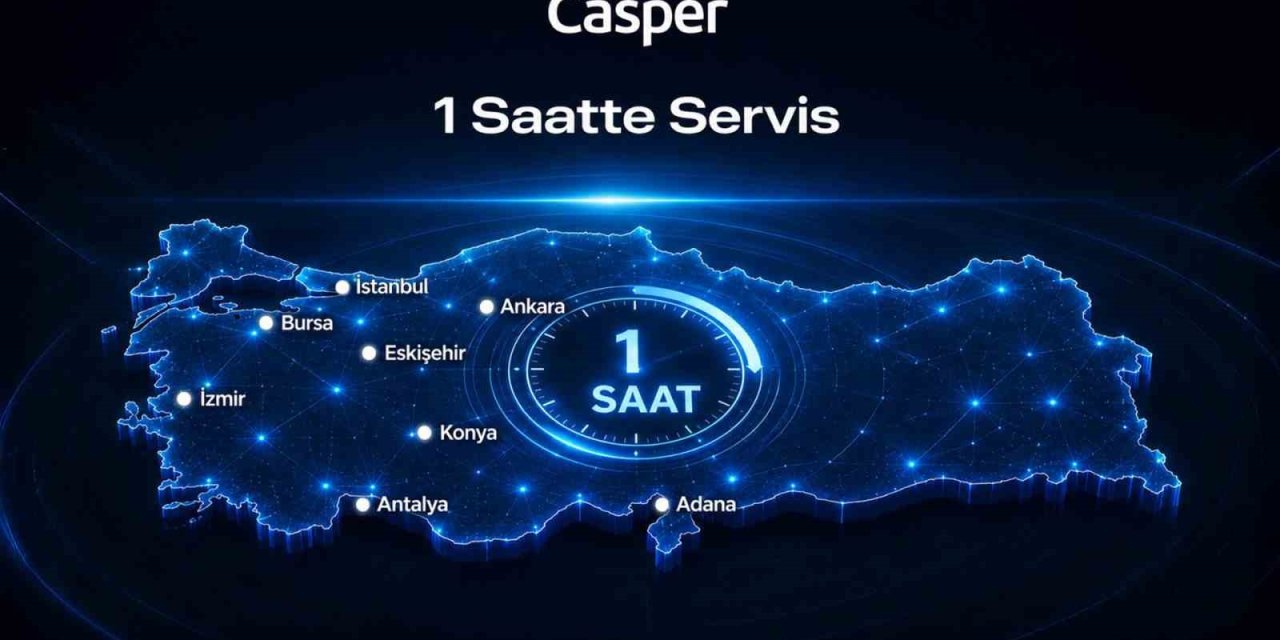 Casper'dan Konya dâhil 8 Şehirde "1 Saatte Servis"
